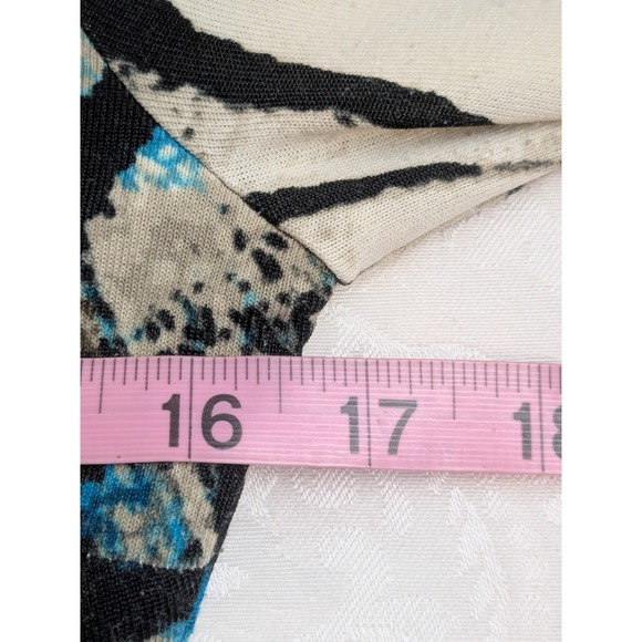 Joseph Ribkoff Abstract Artsy Twist Knot Front Long Sleeve Sheath Dress 8 - Picture 8 of 10